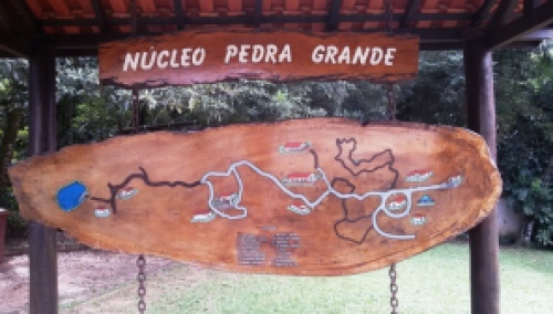Mapa trilhas Núcleo Pedra Grande